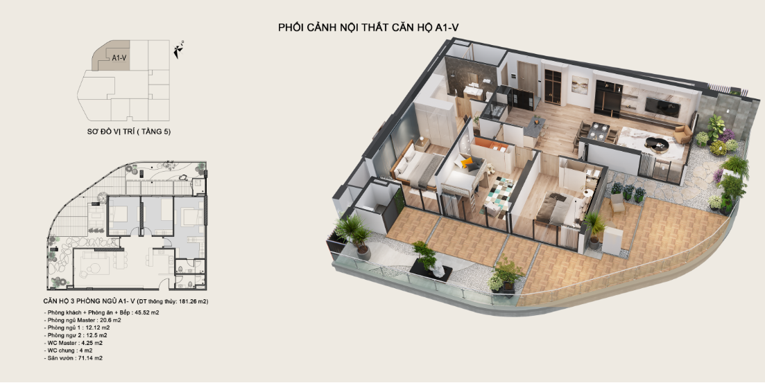 Thiết kế căn hộ sân vườn T&T Capella Phạm Ngọc Thạch